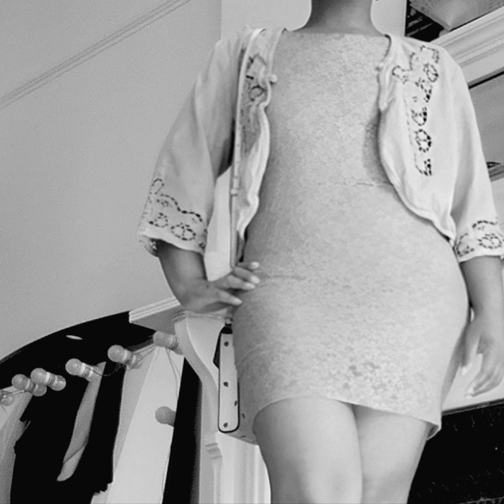 Strapless Tan Lace Overlay Mini Dress Size Small